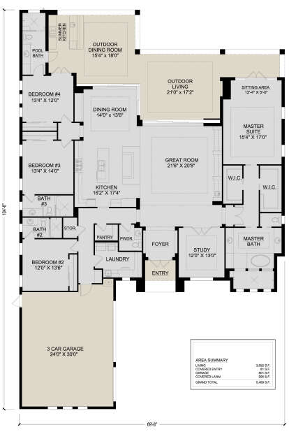 House Plan House Plan #25550 Drawing 1