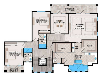 Second Floor for House Plan #5565-00029