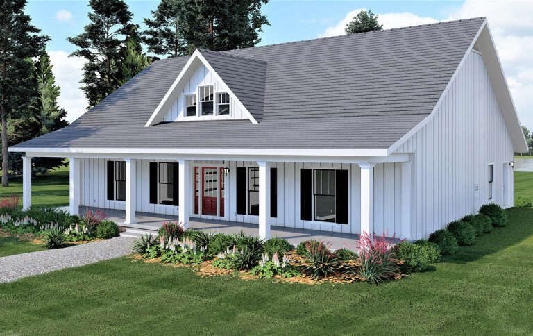 Modern Farmhouse House Plan #1776-00121 Elevation Photo