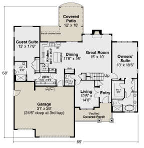 Main Floor for House Plan #035-00899