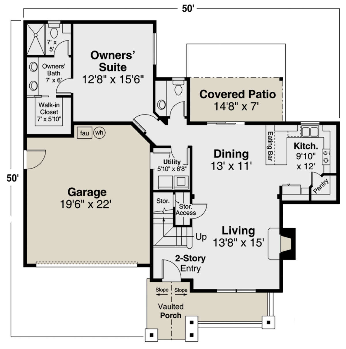 Main Floor for House Plan #035-00901