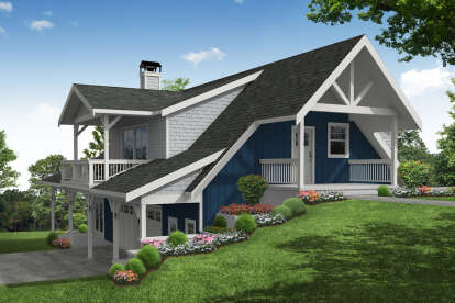 1 Bed, 2 Bath, 2049 Square Foot House Plan - #035-00903