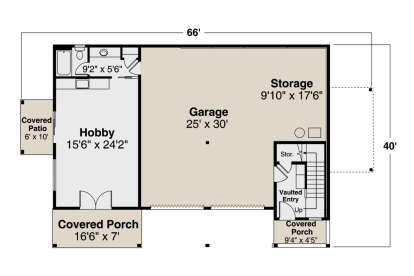 First Floor for House Plan #035-00903