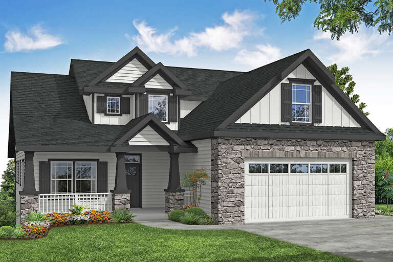 Craftsman House Plan #035-00904 Elevation Photo