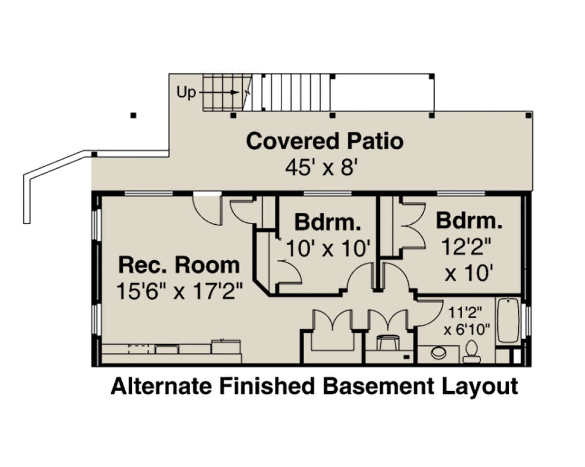 Basement for House Plan #035-00904
