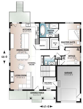 Main Floor for House Plan #034-01290