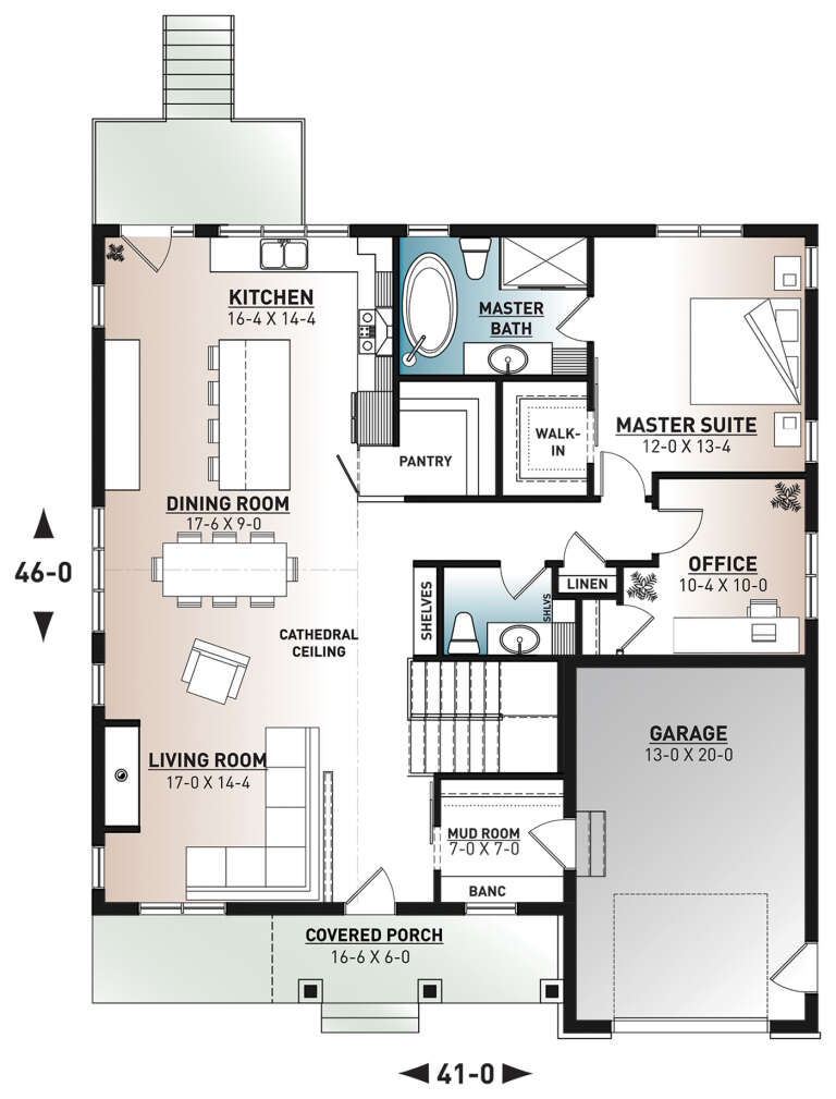 House Plan House Plan #25564 Drawing 1