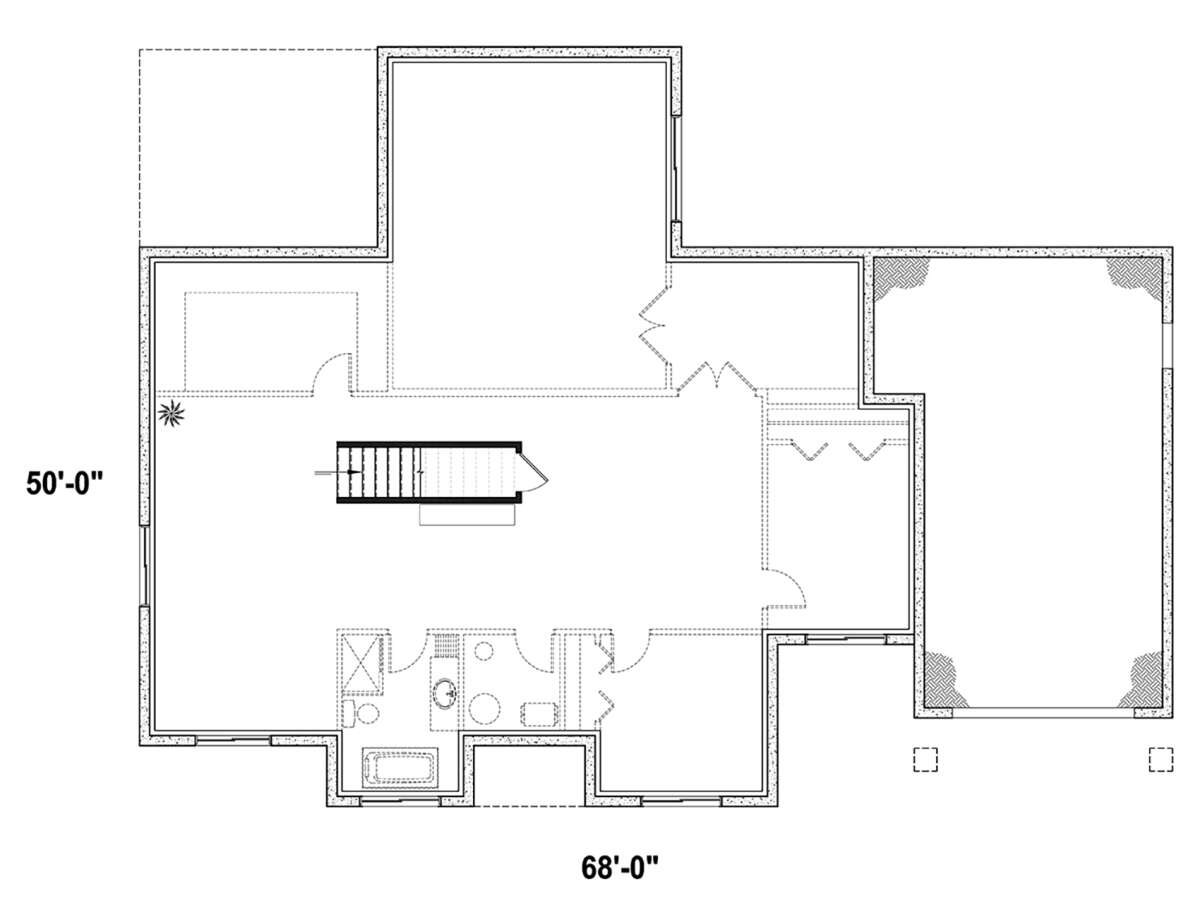 Basement for House Plan #034-01291