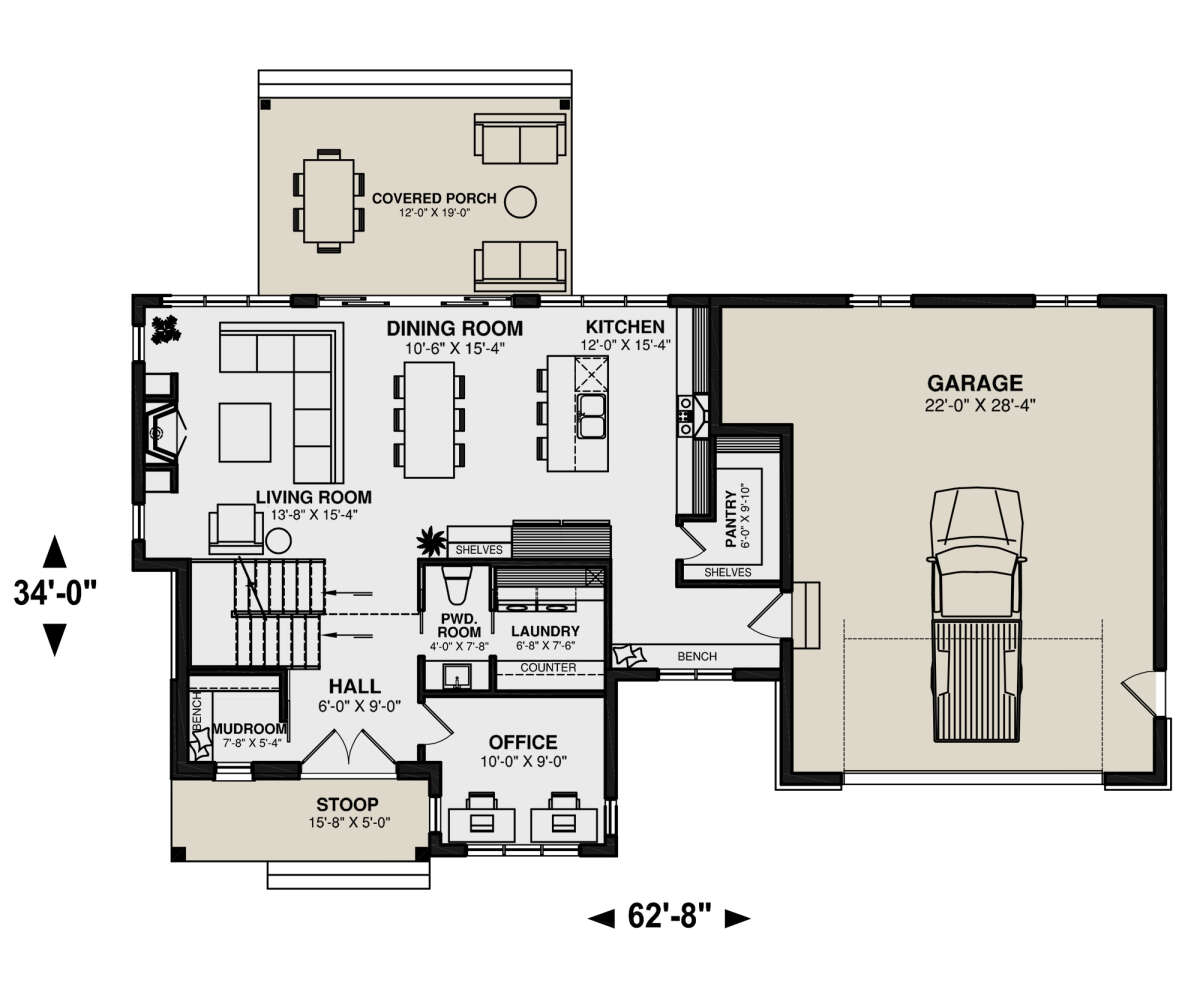 Main Floor for House Plan #034-01293