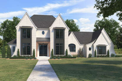 European House Plan #4534-00058 Elevation Photo