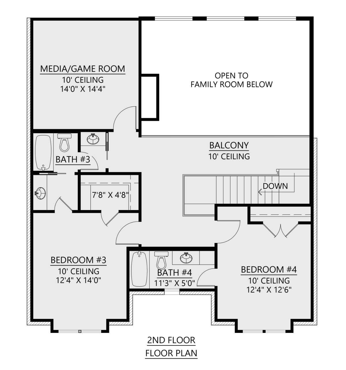 Second Floor for House Plan #4534-00058