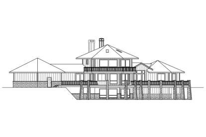 Lake Front House Plan #035-00907 Elevation Photo