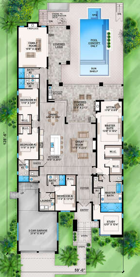 Main Floor for House Plan #5565-00035