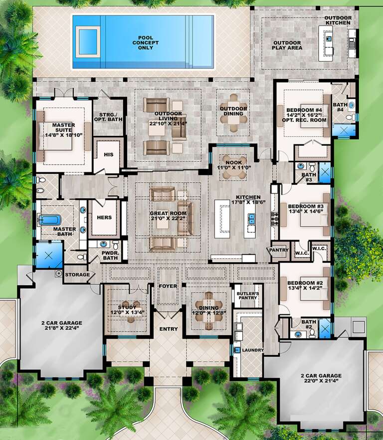 House Plan House Plan #25580 Drawing 1