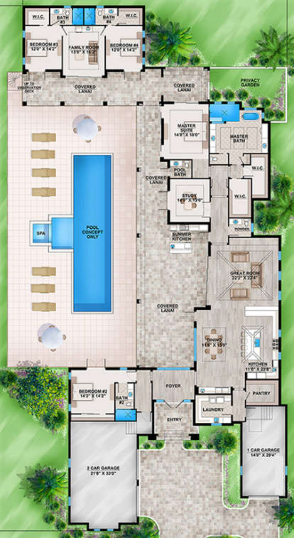 Floorplan1 for House Plan #5565-00041