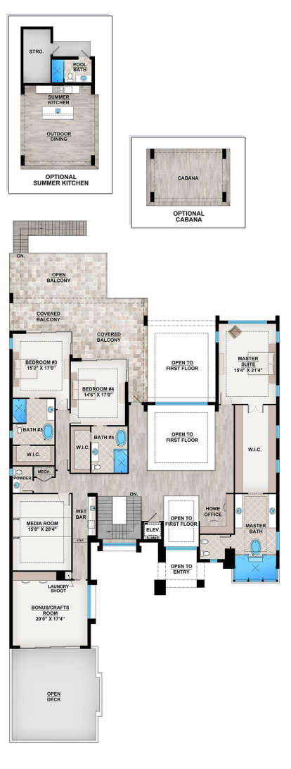 Floorplan 2 for House Plan #5565-00044