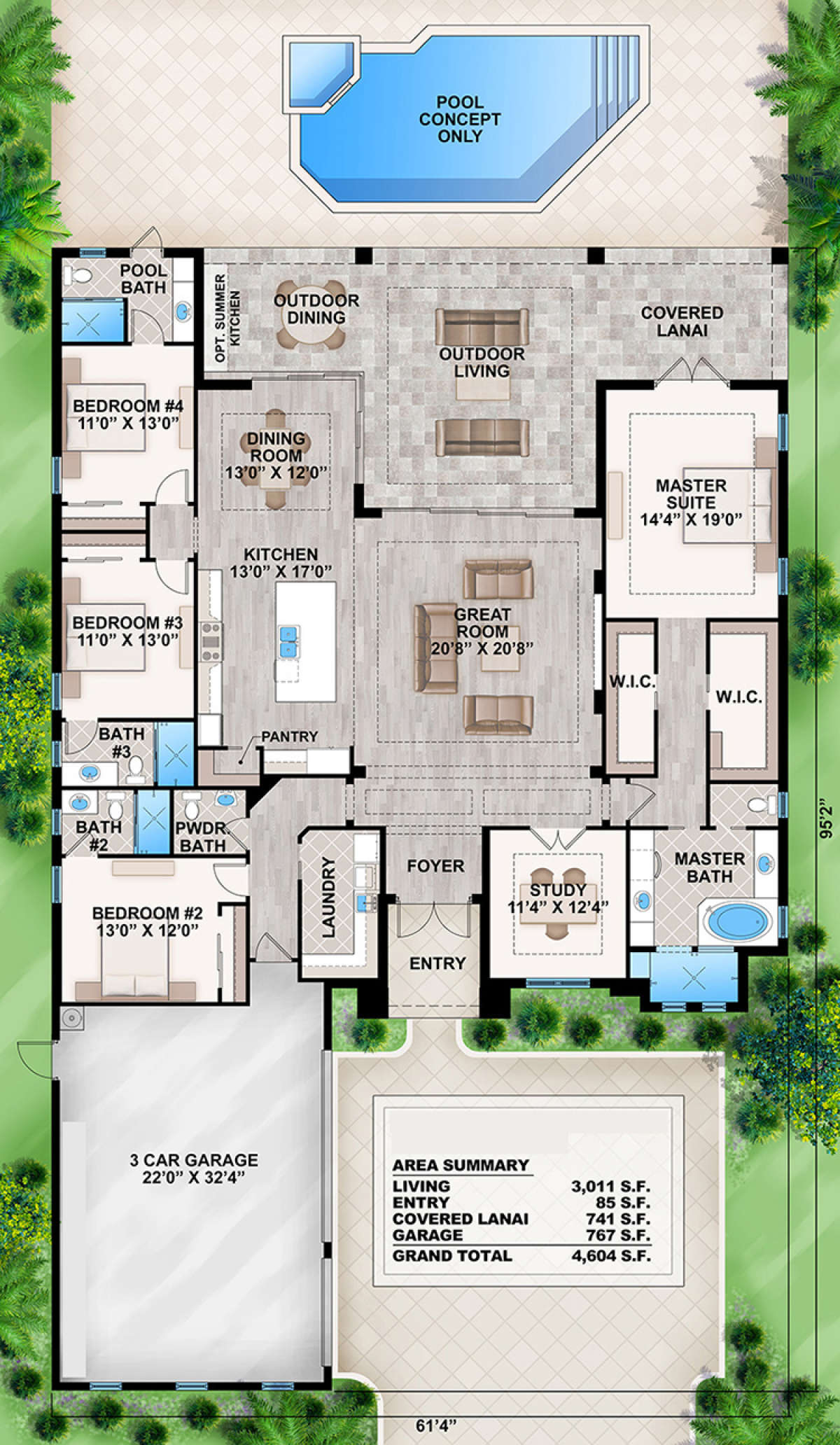 Floorplan 1 for House Plan #5565-00045