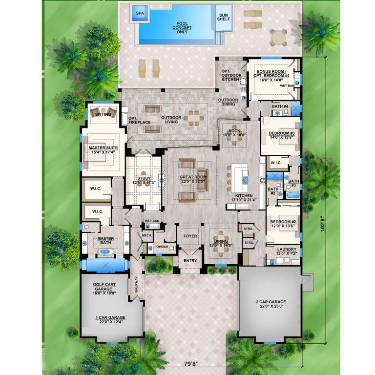 House Plan House Plan #25591 Drawing 1