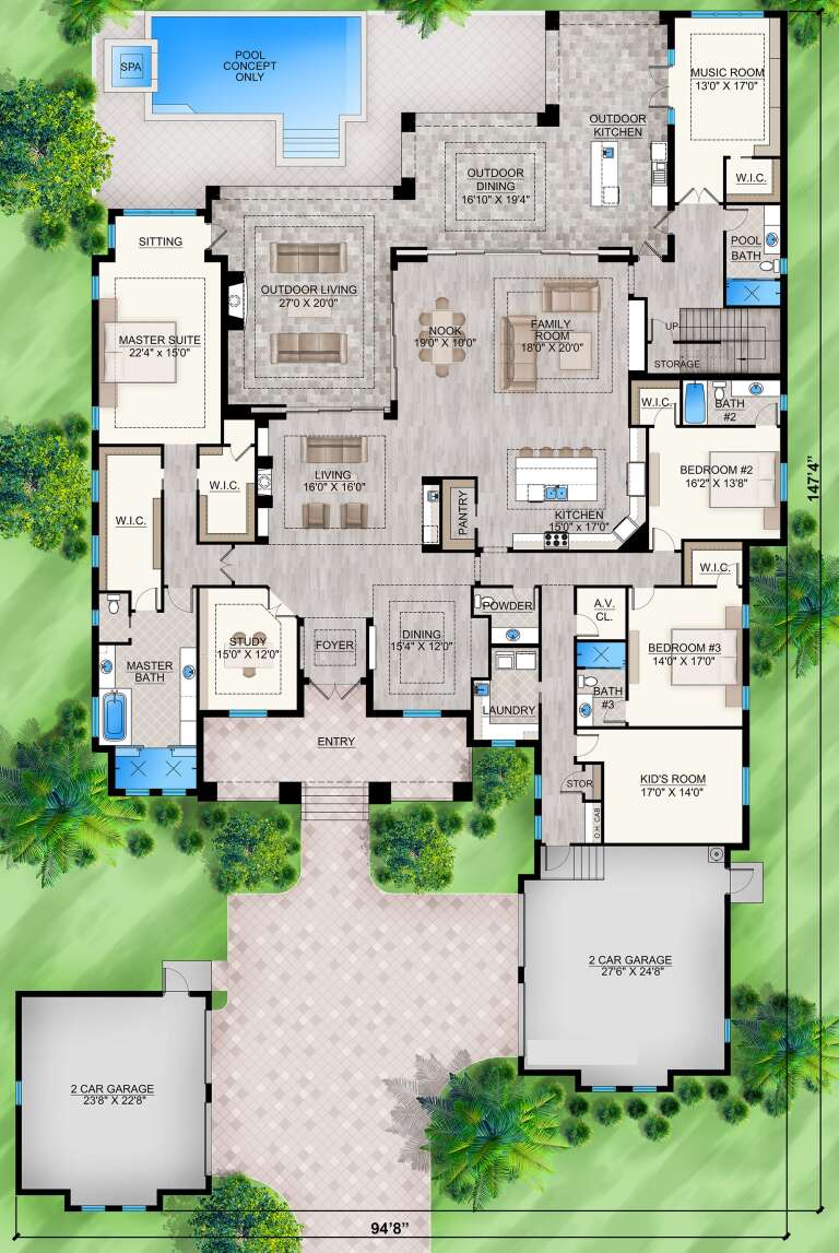 House Plan House Plan #25592 Drawing 1