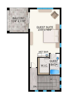 Second Floor for House Plan #5565-00049