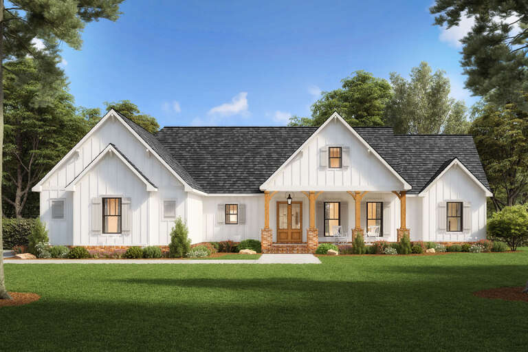 Modern Farmhouse House Plan #4534-00059 Elevation Photo