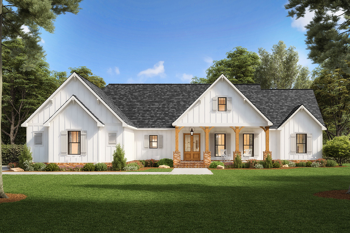 Modern Farmhouse House Plan 4534-00059