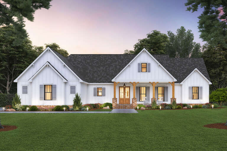 Modern Farmhouse House Plan #4534-00059 Elevation Photo