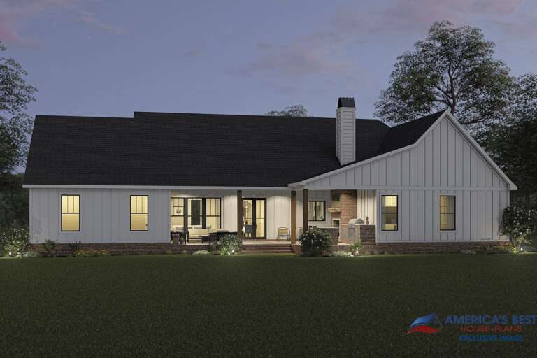 Modern Farmhouse House Plan #4534-00059 Elevation Photo