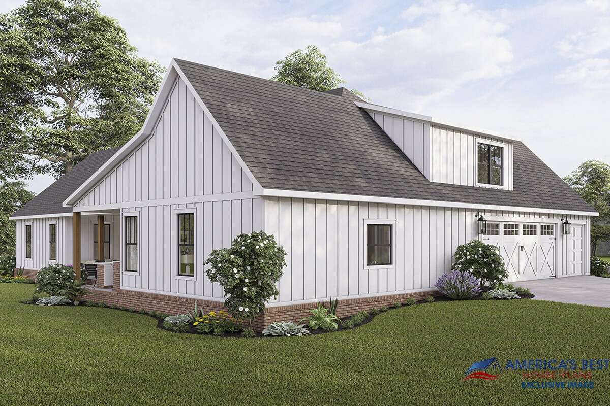 Modern Farmhouse House Plan #4534-00059 Elevation Photo