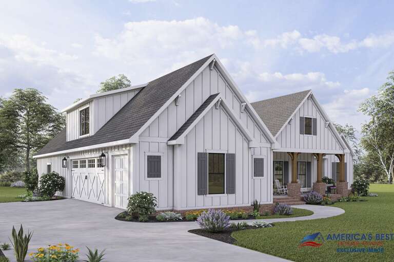 Modern Farmhouse House Plan #4534-00059 Elevation Photo