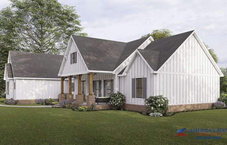Modern Farmhouse House Plan #4534-00059 Elevation Photo