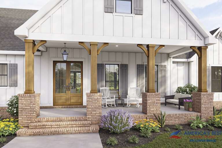 Modern Farmhouse House Plan #4534-00059 Elevation Photo