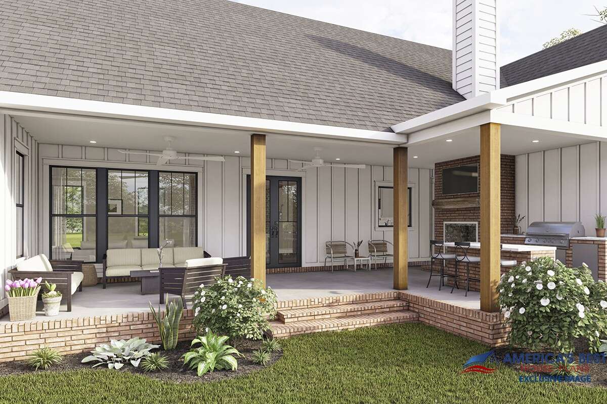 Modern Farmhouse House Plan #4534-00059 Elevation Photo