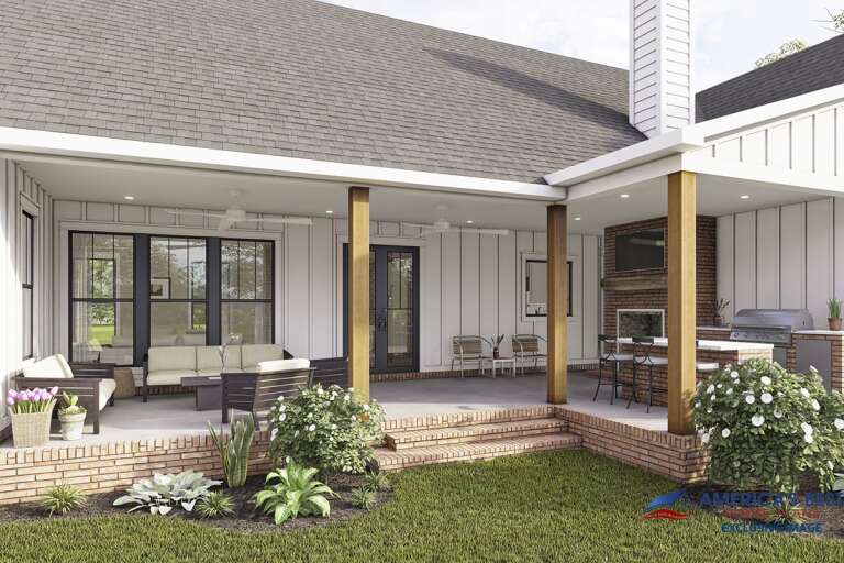 Modern Farmhouse House Plan #4534-00059 Elevation Photo