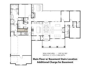 Main Floor w/ Basement Stair Location for House Plan #4534-00059