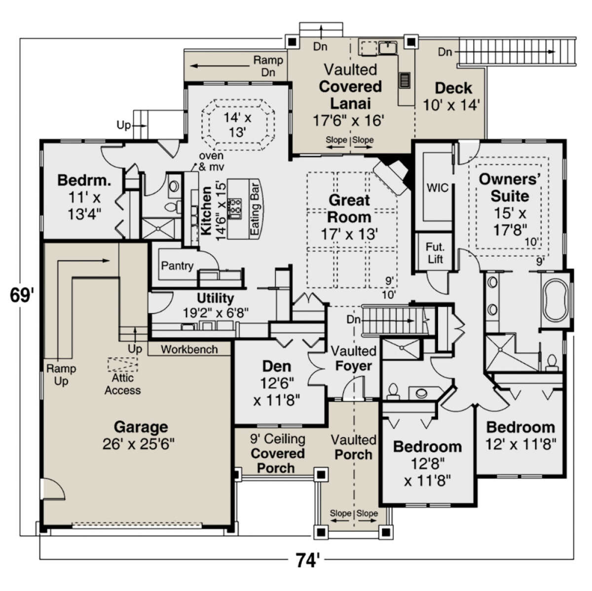 Main Floor for House Plan #035-00909