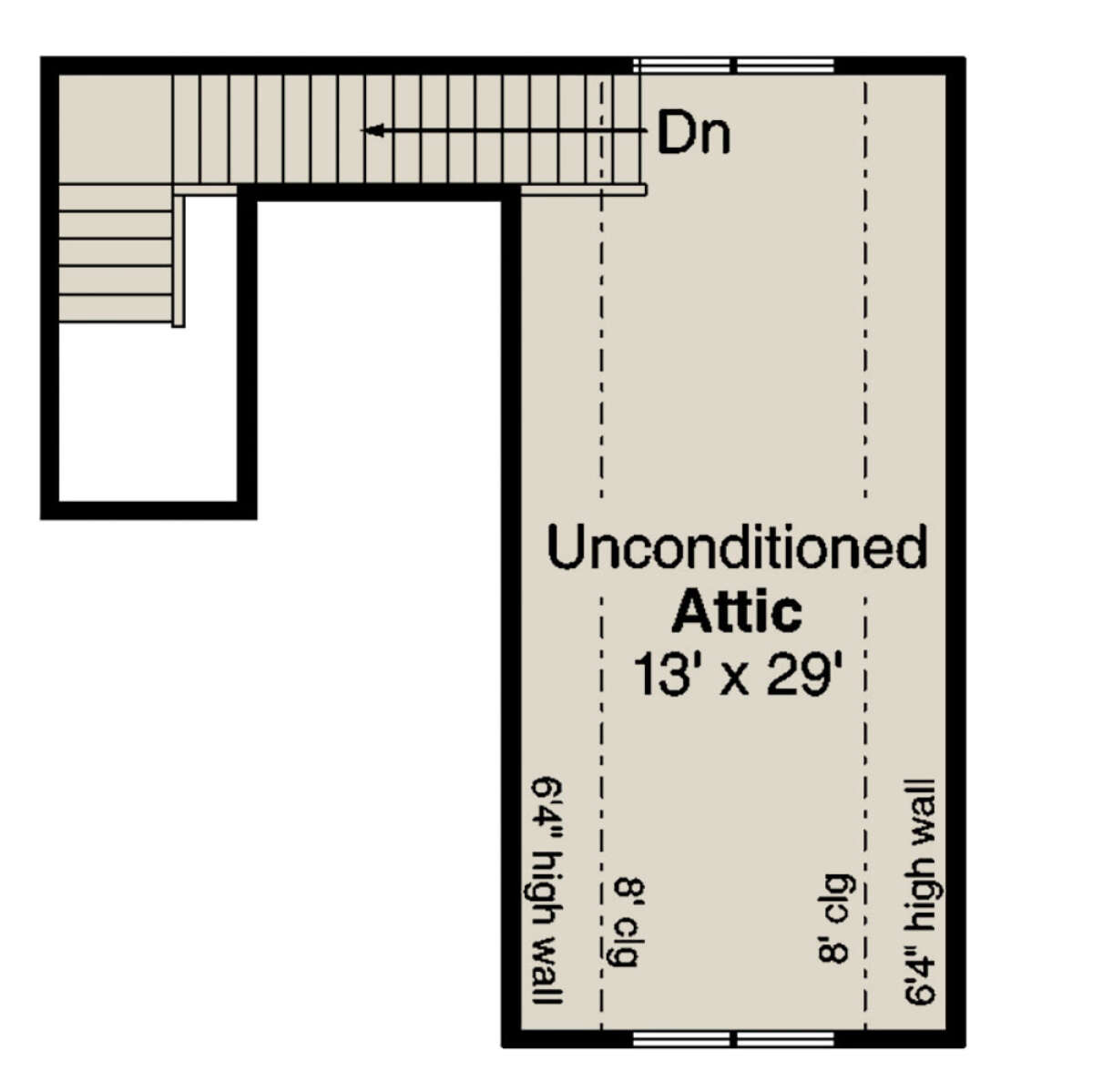 Attic Space for House Plan #035-00913