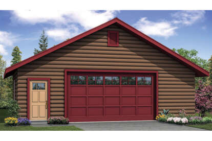 Log House Plan #035-00914 Elevation Photo