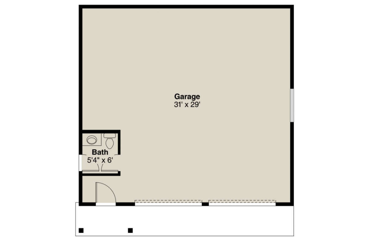 Garage Floor for House Plan #035-00917