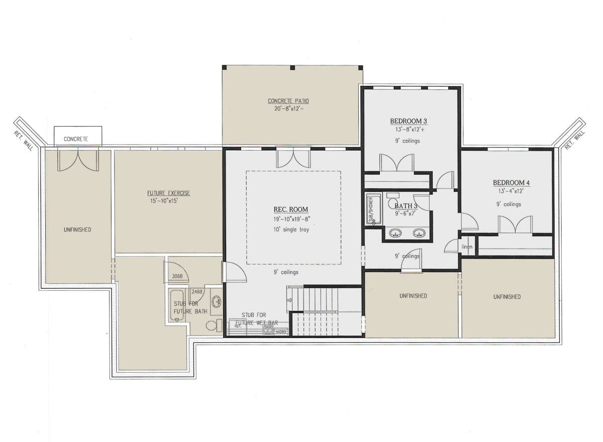 Basement for House Plan #286-00116
