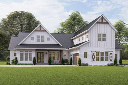 Modern Farmhouse House Plan #6849-00104 Elevation Photo