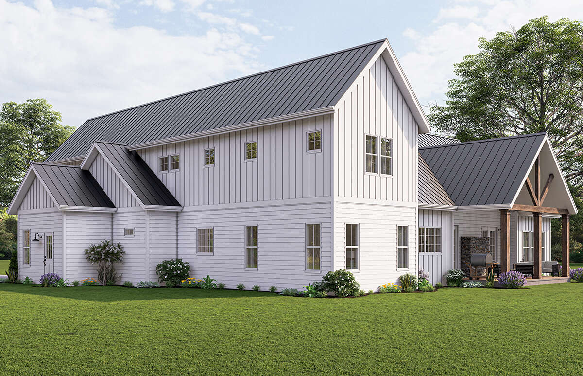 Modern Farmhouse House Plan #6849-00104 Elevation Photo