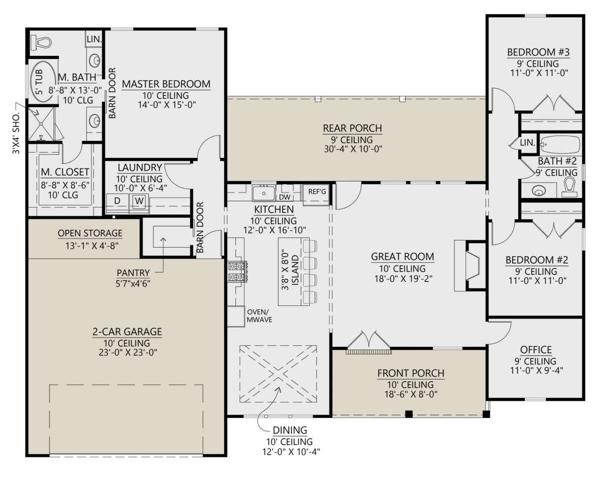 Main Floor for House Plan #4534-00060