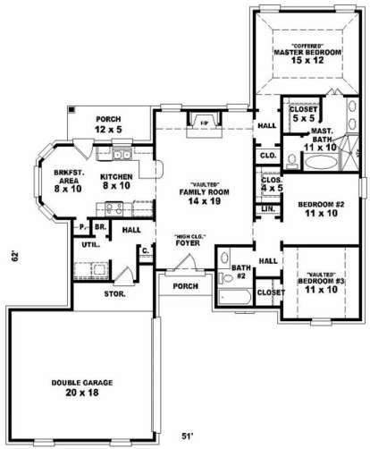 Floorplan for House Plan #053-00288