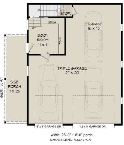 Garage Floor for House Plan #940-00343