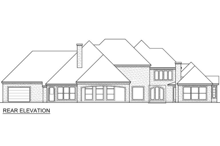 European House Plan #5445-00471 Elevation Photo