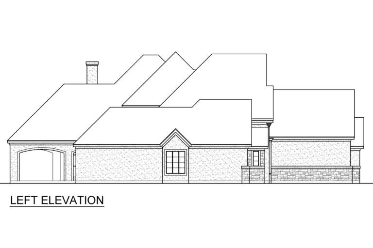 European House Plan #5445-00471 Elevation Photo