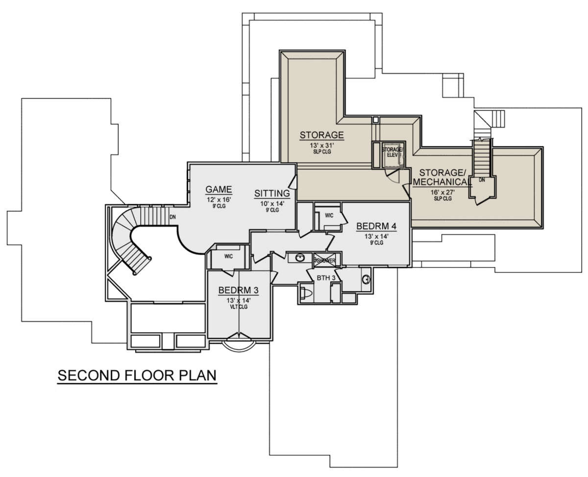 Second Floor for House Plan #5445-00471