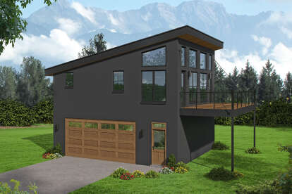 1 Bed, 1 Bath, 804 Square Foot House Plan - #940-00346