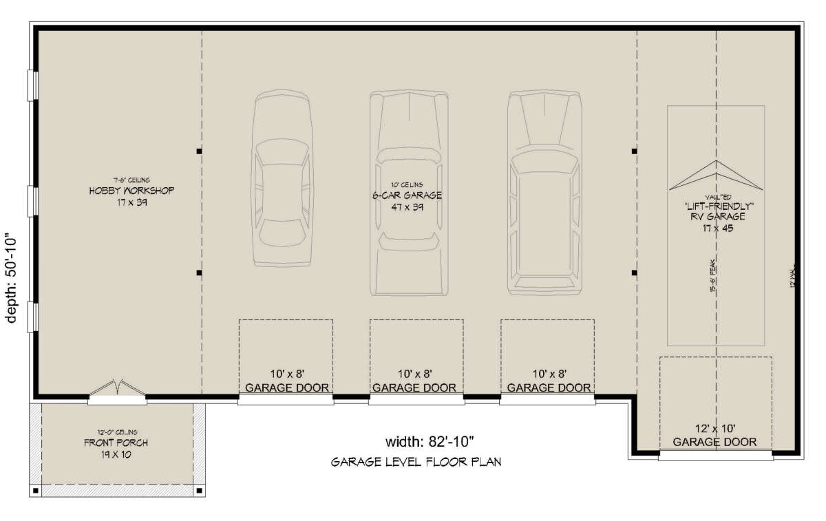 Garage Floor for House Plan #940-00349